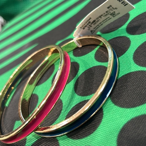 New crown and Ivy bangle bracelet set blue and gold magenta and gold accessories - Picture 5 of 5